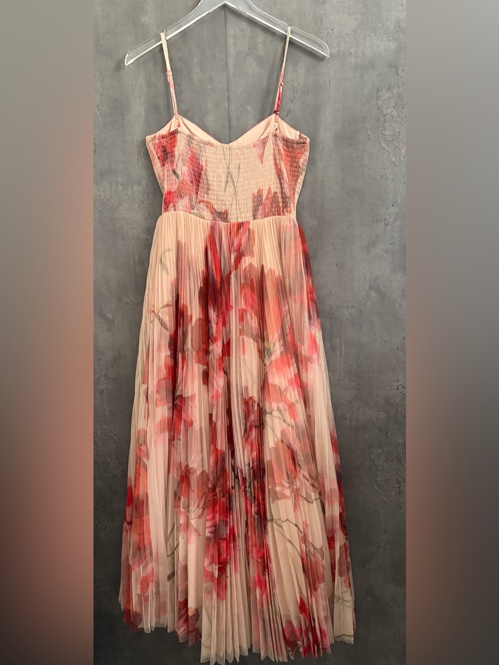 Hutch Hutch Brianna Sleeveless Bustier Pleated Tulle Maxi Dress B40 - Picture 5 of 6